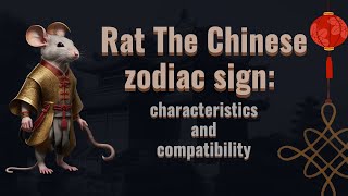 Rat 🐀 The Chinese zodiac sign 🌒🪧 characteristics and compatibility [upl. by Nabroc523]