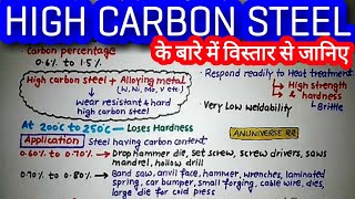 HIGH CARBON STEEL हिन्दी  PLAIN CARBON STEEL  ANUNIVERSE 22 [upl. by Carman]