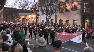 Orange Middle School Band in the 2023 Hillsborough Light Up the Night Holiday Parade [upl. by Leopold]