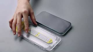 JETech iPhone Screen Protector Installing Guide with OneStep Alignment Tray [upl. by Duwe208]