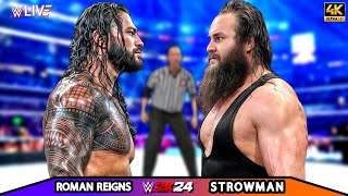 Roman Reigns vs Braun Strowman  No Holds Barred Match  ELIMINATION CHAMBER 2024  WWE Nov 122024 [upl. by Nirag]