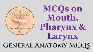 General Anatomy MCQs  Mouth Pharynx and Larynx NBDE NDEB AIPGEE AIIMS ADA etc [upl. by Elissa88]