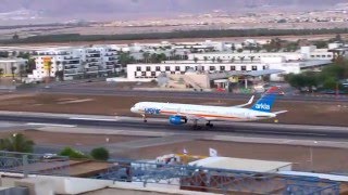 LLET Eilat airport B757300 landing [upl. by Jobey170]