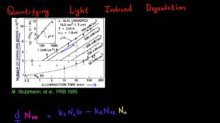 Light Induced Degradation in amorphous silicon solar cells Part 2 [upl. by Anpas]