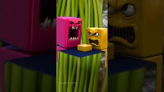 Angry Blocks Showdown shorts FunnyShorts 3DAnimation [upl. by Rimas118]