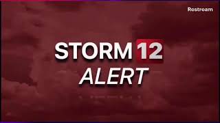 STORM 12 ALERT TORNADO WARNINGFOR CUMBERLAND TN UNTIL 600PM [upl. by Anibur]