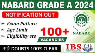 NABARD Grade A Notification 2024  NABARD Grade A Salary Syllabus Exam Pattern amp Eligibility [upl. by Hatty]