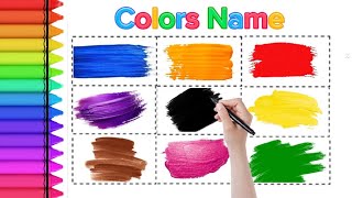 Color name for kids Colors Name with spelling and pictures  basic colour name [upl. by Essirahs]