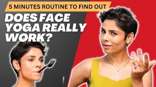 Does FACE YOGA ACTUALLY WORK Try this 5minute FULL FACE Lift Regimen [upl. by Yeldoow152]