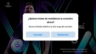 Error Acceso limitado debido a la falta de carga del servidor efootball  11 de Enero 2024 [upl. by Halonna634]