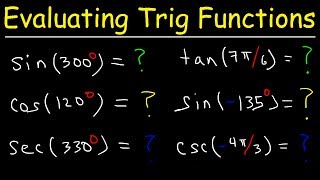 How To Use Reference Angles to Evaluate Trigonometric Functions [upl. by Herodias]