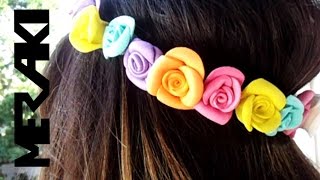 Coroa de flores em eva  DIY  FaçaMeraki [upl. by Rehpotsirk]