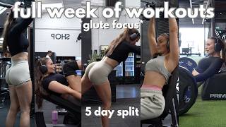 FULL WEEK OF WORKOUTS  glute focused week of workouts new training updates  getting out of a rut [upl. by Aubin]