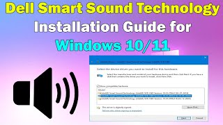 How to Install Dell Smart Sound Technology Drivers on Windows 1011 [upl. by Zilvia]