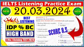 IELTS LISTENING PRACTICE TEST 2024 WITH ANSWERS  20032024 [upl. by Grane]