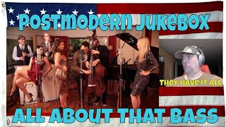 All About That Bass  Postmodern Jukebox European Tour Version  REACTION  WOW  so good [upl. by Bywaters623]