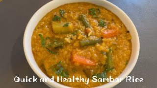 Quick and Healthy Sambar Rice Recipe [upl. by Yhprum]