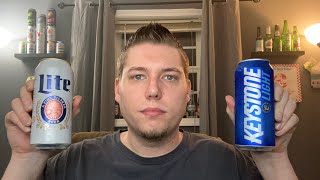 Miller Lite VS Keystone Light Blind Taste Test BEER BATTLE [upl. by Herstein]