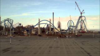 Cedar Point 2013 GateKeeper Construction Time Lapse Week 29 21813  22413 [upl. by Trinatte]