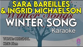 Sara Bareilles amp Ingrid Michaelson  Winter Song  Karaoke Instrumental [upl. by Atillertse]