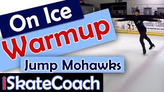 BEST warmups for figure skaters  Mohawk jump cross Fun ice skating edge drills and exercises [upl. by Dode]