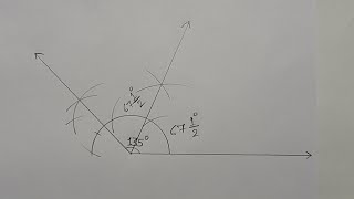 How to construct bisector of 135 degree angle  Bisector of 135 degree angle shorts [upl. by Rotsen]