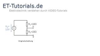 Ersatzspannungsquelle belasteter Spannungsteiler [upl. by Nahseez921]