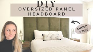 DIY Upholstered Panel Headboard  Luxury on a Budget [upl. by Dovev920]