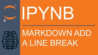 Jupyter Notebook  Markdown  How to Add A Line Break [upl. by Pell607]