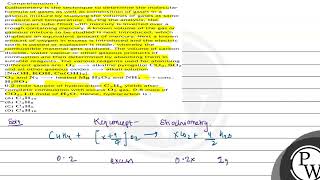 Comprehension1 Eudiometery is the technique to determine the molecular formula of gases as well [upl. by Taylor304]