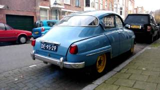 Saab 96 two stroke quotDinkyquot in The Hague Holland [upl. by Sew]