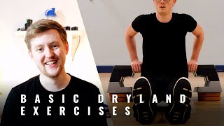 BASIC DRY LAND EXERCISES  5 Beginner Dryland Exercises for Swimmers [upl. by Bainbrudge602]