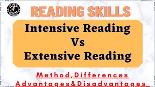 Intensive and Extensive ReadingReading SkillsDifferencesAdvantages and Disadvantages in Hindi [upl. by Eeltrebor14]