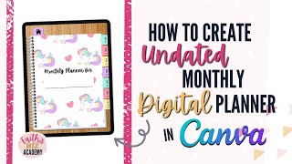 Digital Planner Masterclass Create A Digital Planner with hyperlinks in Canva FREE TEMPLATE [upl. by Glovsky]