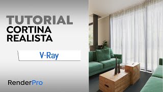 Tutorial Cortina Realista  Sketchup e VRay [upl. by Dorn]