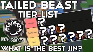 The BEST Tailed Beast Jin Tier List  What Is The Best Jin In Shindo Life [upl. by Caines2]