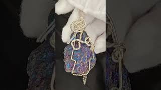 Glitzy httpsstonenglasswirewrapetsycom gemstones jewelry handmade forsale [upl. by Yboj]