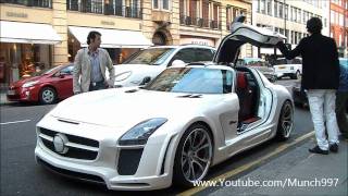 2 RARE MERCEDES SLS GULLSTREAM Arab Supercars In London [upl. by Renick306]