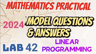 MATHS PRACTICAL 2024 MODEL QUESTIONS AND ANSWERSLAB 42LINEAR PROGRAMMING8 MARKS SURE 👍🏻 [upl. by Eiggep388]