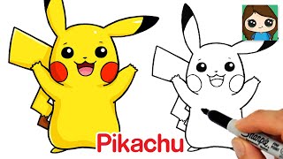 How to Draw Pikachu  Pokemon [upl. by Aitsirhc949]