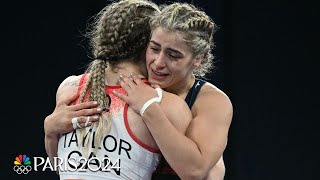 USAs Helen Maroulis pins Hannah Taylor in 24 SECONDS to win third Olympic medal  Paris Olympics [upl. by Hoon]