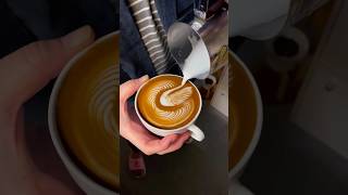 How to make single swan 🦢 latteaart ☕️youtubevideo newvideo shortvideo short coffee foryou [upl. by Nesnej]