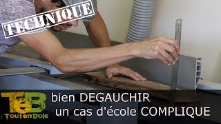 Une astuce pour dégauchir un bois vraiment tordu  un cas décole [upl. by Kalfas]