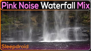 ► PINK NOISE plus WATERFALL Sounds for Sleeping Mixed Together  Tinnitus Sound Therapy [upl. by Sion]