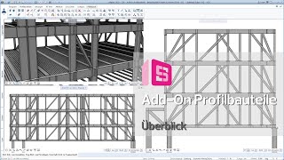 Allplan AddOn Profilbauteile  Stahlbau  Verbindungen  Profilbleche  Sandwichelemente [upl. by Gladys]