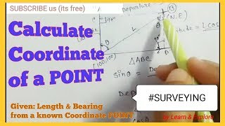 Coordinate System in SurveyingConceptTheory Calculation of Easting and Northing [upl. by Ereveneug]