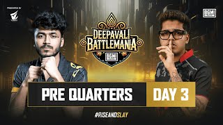 Deepavali BattleMania 2024  HINDI  Pre Quarters D3  BGMI  Ft Godlike RntXspark OG etc [upl. by Eiger]