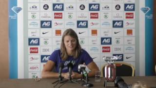 Memorial van Damme 2016 IAAF Diamond League press conference Dafne Schippers [upl. by Gnal]