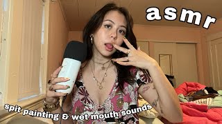 ASMR Slow Spit Painting amp Wet Mouth Sounds for Sleep Personal Attention [upl. by Neik]