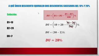 PORCENTAJES AUMENTOS Y DESCUENTOS SUCESIVOS [upl. by Ynnaj]